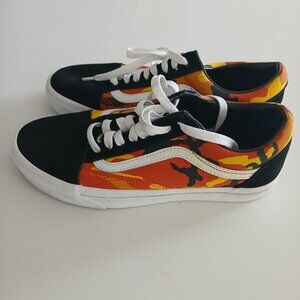 Vans Old Skool Pop Camo – Black/Spicy Orange Suede | Men’s Size 6.5 / Women’s 8